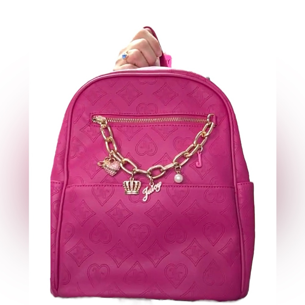 NWT JUICY COUTURE PINK CHARM BACKPACK - Picture 1 of 2